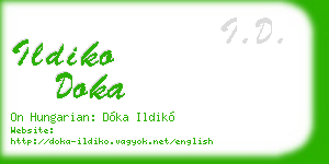 ildiko doka business card